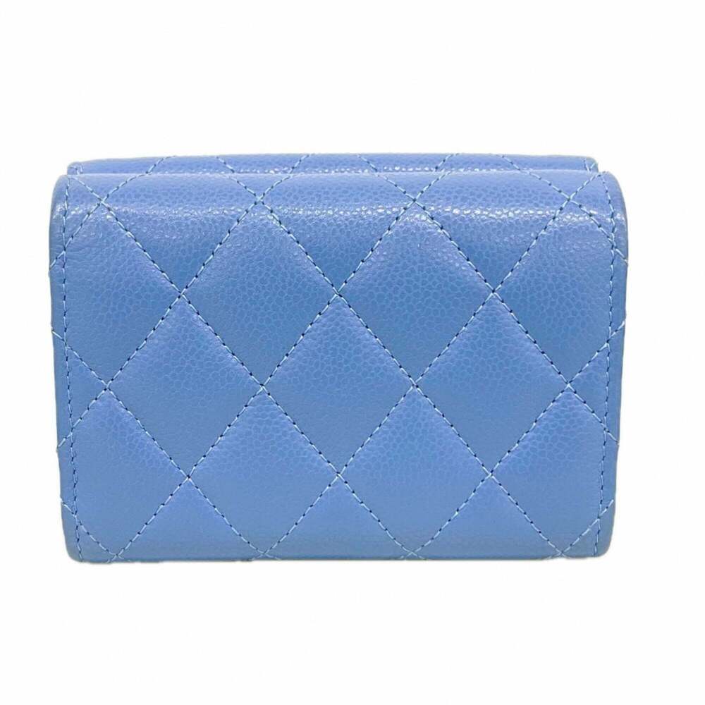 CHANEL Authentic Blue Caviar Leather Wallet - Picture 8 of 8